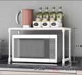 Plastic and Metal Microwave Shelf Stand Microwave Oven Rack, Kitchen Storage Organizer Cabinet. 