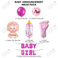 15 Pcs Baby Announcement Mega Balloons Pack For Party Decoration Its A Boy & Its A Girl Gender Reveal Balloon Set For Party Decor Baby Boy & Girl Foil Feeder & Feet Balloons With Solid Confetti Latex Balloons Letter Foil Ballon For Baby Shower & Born Day. 