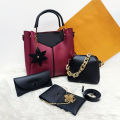Hand bags for girls pack of 4 piece set with golden chain. 