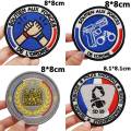 France SOUTIEN AUX FORCES Tactical Embroidery Patches for Backpacks and Clothing military Accessories with Hook backing or iron. 