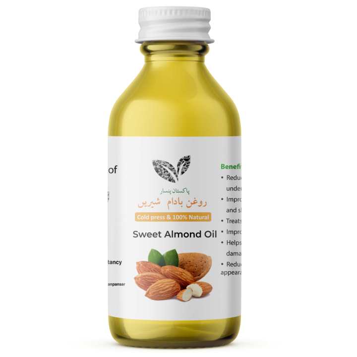 Almond Oil for Hair & Skin by Pakistan Pansar  Organic and Cold Pressed Almond Oil for Face and Skin Whitening (30 ml to 250 ml)