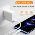 Charger - 33W Fast Charger - Fast Adapter - Quick Charger - Mobile Charger -  - Wall Charger - Fast Charging Cable - Android Charger - Charger Cable for Android -  Fast Charger For Vivo, Realme, Infinix, Tecno, Oppo. 