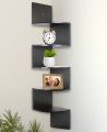 HomeWares Corner Shelf 5 Tier Wall Mounted Corner Shelves Corner Bookshelf Zig Zag Style. 