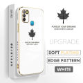 Infinix Smart 5 X657 X657C Maple Leaf Square Edge Pattern Casing Plated Phone Shell Luxury Plating Soft Phone Case. 