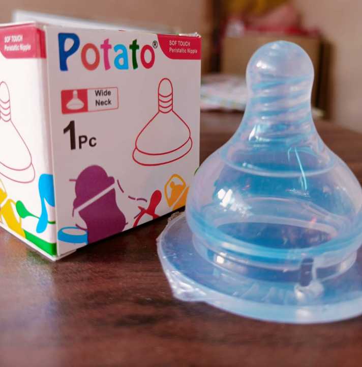 Potato Silicone Wide Neck Baby Feeder Nipple one pcs