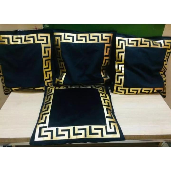 Velvet Versace Design Cushion Cover 2 pieces  ( size 16 * 16 ) inches