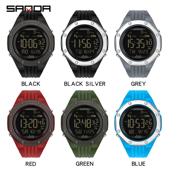 Sanda%20Men's%20Watches%20Sport%20LED%20Digital%20Waterproof%20Pedometer%20Wristwatches%206117%20-%20Image%203