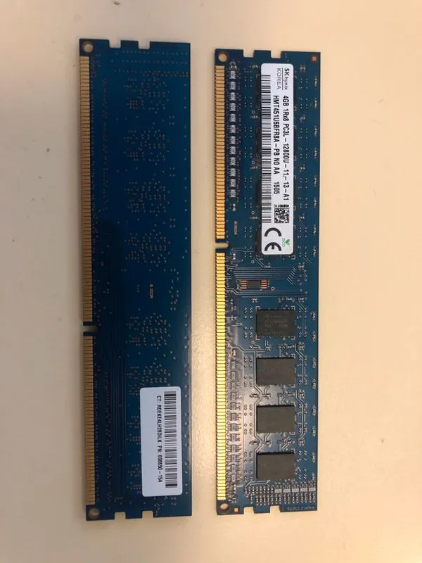 Barrette RAM SK Hynix 4GB DDR3 PC3-12800U 1600 MHz - 240 Pins, Non-ECC, Occasion Fonctionnelle