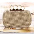 Handmade diamond crown banquet wedding evening clutch. 