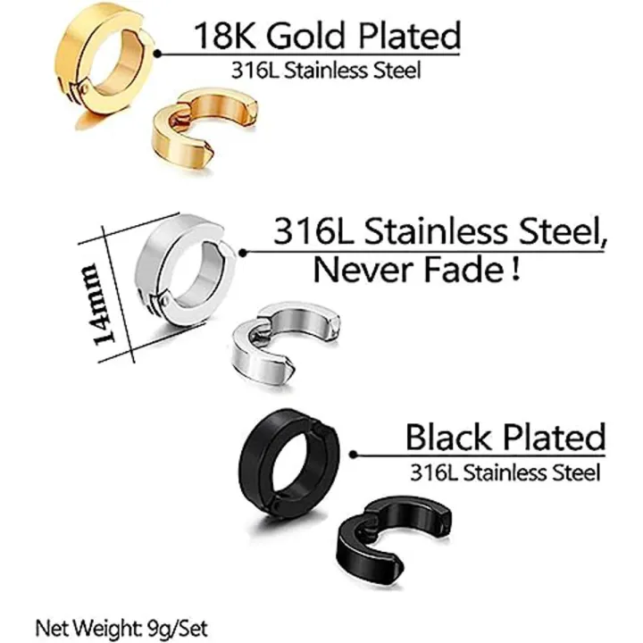 Non-Piercing%20Clip%20Earrings%20Black/Silver/Gold%20Color%20Ear%20Cuff%20%20Stainless%20Steel%20Stud%20Earrings%20-%20Image%202