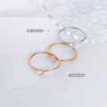 Douyin a small diamond ring tail ring European and American ins style stainless steel titanium steel 18k gold simple A160. 