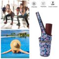 Fashion Yoga Mat Bag Printed Canvas Tote Bag Single Shoulder Washable Large Capacity Portable Zippered Pocket Yoga Mat Bag. 