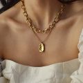 Zovoli Punk Multilayered Gold Chain Choker Necklace For Women Irregular Round Pendant Necklace Trend Jewelry. 