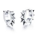 Silver Spike Earrings For Men Boys Girls - Men earrings Accessories Rivet Design Hoop Earrings For Man Rock Style Stainless Steel. 