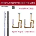 For Realme 7 5G 8 8S 5G 8i 9i Fingerprint Sensor Flex Cable Power Button Sensor Fingerprint Home Touch Sensor Flex Ribbon Parts. 