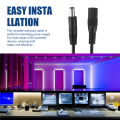 DC Power Extension Cable DC5521 Connector Male To Female 5M. 