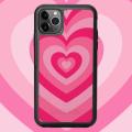 Iphone Cover Pink Heart Design (Aluminum Sheet Case). 