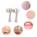 3D Double Side Silicone Facial Cleansing Brush Portable For Face Cleaning And Massage Tool. 