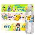 24pcs Pokemon Birthday Favours Water Bottle Labels Pikachu Candy Wrapper Stickers Kids Baby Shower Party Decorations. 