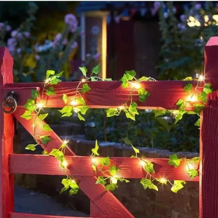 BOSTON'S%20STORE%20LED%20Fairy%20Lights%20with%20Artificial%20Plant%20Leaves%20bail%20with%2010%20ft%20String,%20Hanging%20bail,%20Fairy%20Lights,%20Battery%20Operated,%20Perfect%20for%20Home,%20Wedding,%20and%20Room%20Wall%20and%20home%20Decoration%20-%20Image%202