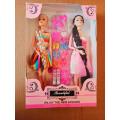 Barbiee 2 Dolls Set With Long Hairs Shoes Set. 