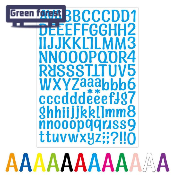 Green forest Letter Stickers Strong Stickiness Mailbox Numbers Labels Alphabet Stickers