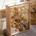 3D Photo Frame DIY Dry Flower Wood Frame Display Box Wall Mount Flower Specimen Storage Frame Home Decoration. 
