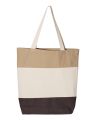 Vagile Heavy Canvas Tri-Color Fancy Canvas Tote Bags for Girls. 