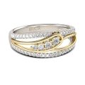 【IKE】Luxury Designer Engagement Ring for Women Vintage Sparkling Crystal Infinity Ring Bridal Wedding Party Anniversary Gift Jewelry. 