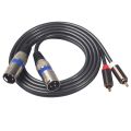 1.5M Dual Rca Male to Xlr Male Cable 2 Xlr to 2 Rca Plug Adapter Hifi Cable & Dual Female Xlr to Rca Cable. 