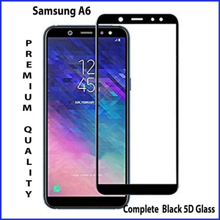 Samsung Galaxy A6 Full Black 9D|5D|6D|10D|11D|21D Tempered Glass Screen Protector Full Glue Edge To Edge For Samsung Galaxy A6