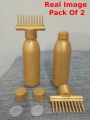 Hair Oil Comb Bottle - Anti Lice Comb - Best Applicator Hair Oil Bottle - Imported Multipurpose 130ml Comb Bottle - Pack of 2 - Golden & Black Colour Available. 