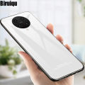 Biruiqu For Xiaomi Pocophone F2 Pro Poco F2 Pro Shockproof Tempered Glass Back Soft Silicone Edge Black Case Cover Casing. 