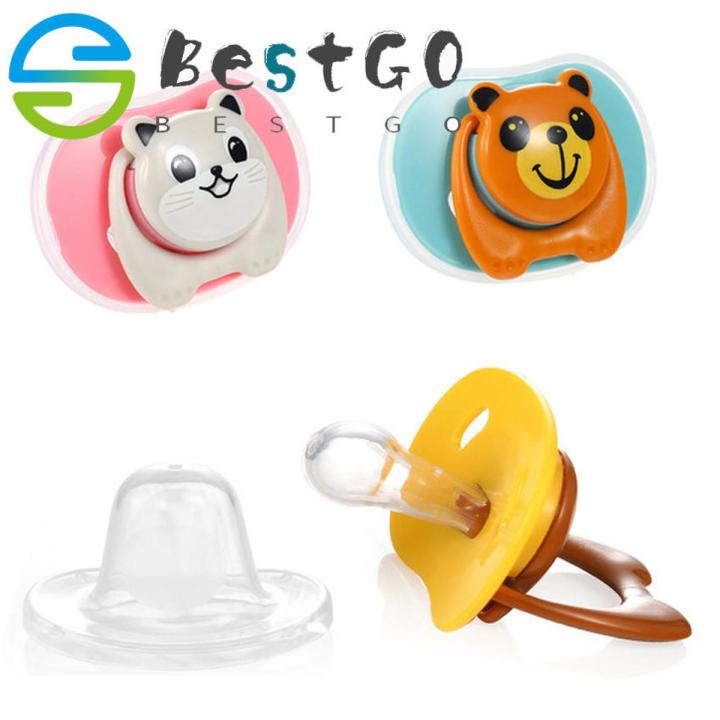 【BestGO】Silicone cute nipple fake pacifier baby pacifier cartoon animal child Pacy orthodontic nipple teether baby pacifier care