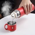 Stainless Steel Insulated Keep Cool Thermos Cup Bottle Vacuum Flasks Double Wall Travel with Handle Lid - Multi. 