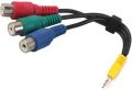 3.5mm AUX To RCA Component Green Blue Red YPbPr RCA Adapter Cable. 