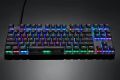 87 Key Metal Rim Wired Mechanical Gaming Keyboard, Blue Switch, 10 Backlight Modes, N-Key Rollover, Waterproof Mechanical Gaming Wired Keyboard RGB Blue Switch AntiGhosting RAPTURE KILO RGB Mechanical Gaming Keyboard, Compact wired keyboard, 87 keys. 