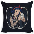 Barbat Funny Tattoo Princess Alice Pillowcase Child Girl Princess Cushion Cover Sofa Decoration Waist Pillow Cover. 