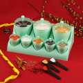 Newly Stylish Design 8 Pieces Multipurpose Food Spices Masala Box Masala Jars rack container organizer box set stand holder(Must Watch Video). 