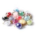 Colorized Shining Star Drift  Combo of 4 Crystal Balls Glass Balls Keyrings for Lover Gifts Key Chain for Car Bags Key Rings. 
