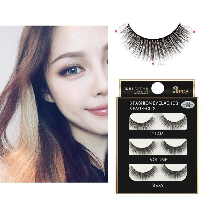 3D Eyelashes High Quality for Beauty Makeup 3 Pair