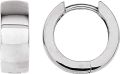 1 Pair (2 Pcs) Silver Stainless Steel Earrings Set - Unisex Hoop Earrings for Men and Women, Round Steel Studs, Metal Ear Clips, Punk Stylish Ear Tops, Piercing Earrings for Pierced Ears. 