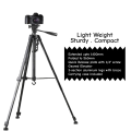 380A Heavy Duty Tripod for Mobile, DSLR & Cameras | 5 Feet Tripod Stand | Black Color | 1.5kg Load Capacity | Free Mobile Holder & Carrying Bag – Ideal for YouTube & Videography by TechDepot. 