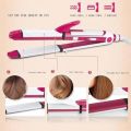 SHINON 3 in 1 Hair Straightener Crimper And crimple and roller Curler SH 8088 Pink And White. 