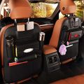 Leather Car Seat Back Organizers, Travel Accessories, Car Seat Back Organizer & Protector, Cup Holder, Universal. 
