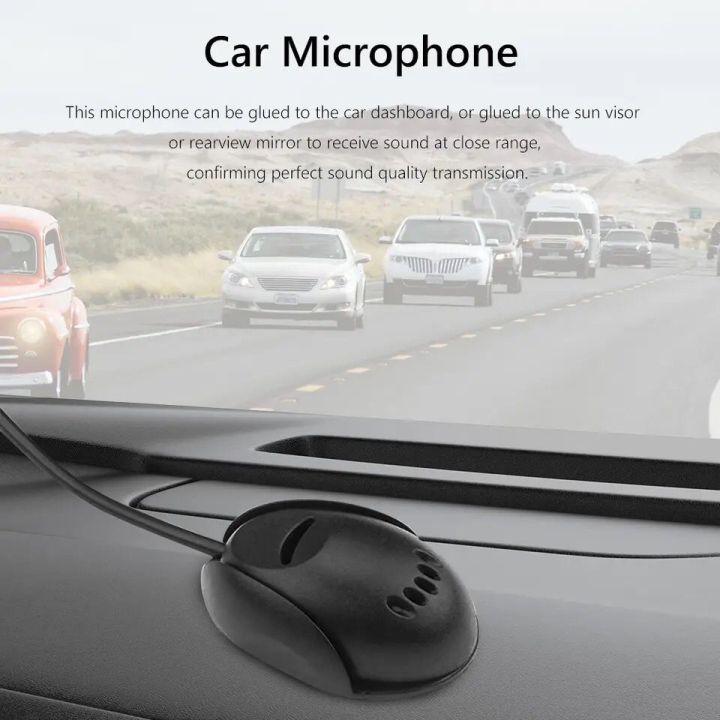 Car Audio Microphone 3.5mm External Mic for Car Vehicle Head Unit Bluetooth Enabled Stereo Radio for Car Vehicle Radio GPS