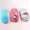 【Miga Plaza】 Ultra Thin Hello Kitty Wireless Mouse 2.4Ghz Cute Mice Pink Blue White Wireless Computer Mouse 1600DPI PC Mouse With USB Receiver Optical Laptop Mice For Girl Kids. 