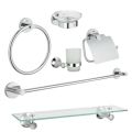 Bathroom Accessories set chrome 7 pieces Comfort Essentials. 