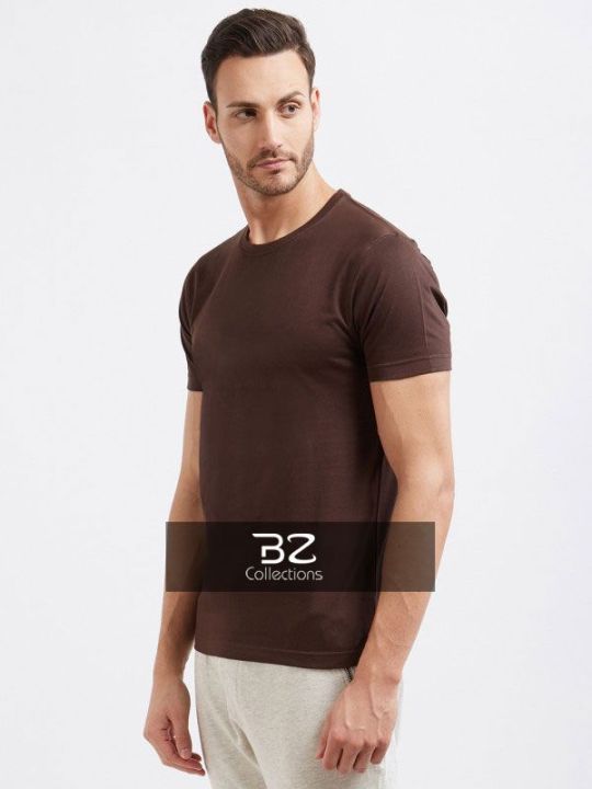 Coffee Brown T Shirt (Premium Quality Fabric) Plain by Big Zee Collections