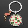 Cute Pink Flamingo Women Keychain Lovely Anime Swan Car Key Ring Holder Bag Charm Pendant Best Friend Accessories Gift. 